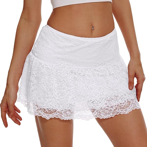 JCMoniDun Y2K Sexy Due Pezzi Abiti Pizzo Minigonna Set Vedere