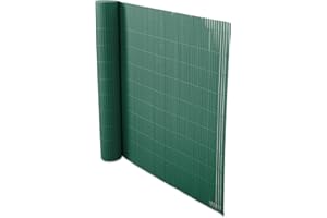 etm PVC Screening Fence, Protective Privacy Fencing Screen for Balcony, Garden, Terrace and Patio, Green - 120 x 300 cm