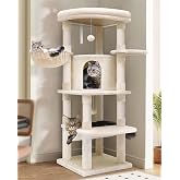 Globlazer Scratching Tree for Cats with 90&deg; Large Sectors Padded Platforms Nests Basket Soft Hammock, Tree Scratching Post Hi