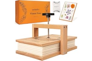 wisedry Kit de presse à fleurs, pression facile en une étape, pression uniforme, 6 couches, kit de presse à fleurs de 25,4 x 15,2 cm pour enfants et adultes, excellent cadeau pour tous ceux qui aiment