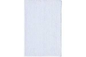 Decomira Alfombra de Baño Antideslizante de Chenilla | Alfombrilla súper Absorbente y Lavable a máquina | para el baño, la Ducha, la bañera o como Alfombra WC | Blanco - 50x80 cm