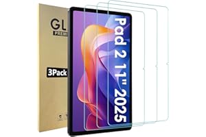Bigqin 3 Lot Verre Trempé Compatible avec Xiaomi Redmi Pad 2 11" 2025, Protection Écran Anti-Rayures, Film de Protection écran, HD Transparent, 9H Dureté