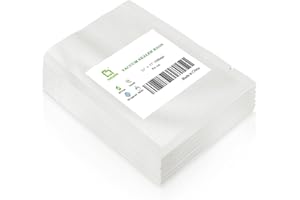 CL CANLENPK CANLENPK 13x18CM/5.1x7.1Inch Vacuum Sealer Bags, Food Storage Bag, Seal Meal Snack Fruit Nut,Boil Steam Heat Freeze Sous Vide Food Sealable Bags(100Bags)