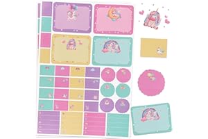 COLOFALLA 100Pz Etichette Adesive Bambini Adesivi Nome Scrivibili Decorazioni Scrapbooking Barattoli Materiale Scolastico Cancelleria Bambini Regalo Compleanno Laurea Studenti Scuola Ufficio