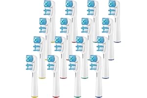 Dual Clean Brossettes de Rechange Orale B, Kisstta Têtes de Brosse à Dents de Rechange Compatible avec les Brosses à Dents Électriques OralB, Jusqu’à 100% d’élimination de la Plaque Dentaire (16)