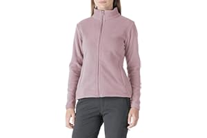 Outdoor Ventures Damska kurtka polarowa z zamkiem błyskawicznym na całej długości, stójka, lekka kurtka polarowa, ciepła kurtka damska do biegania, wędrówek i spędzania wolnego czasu