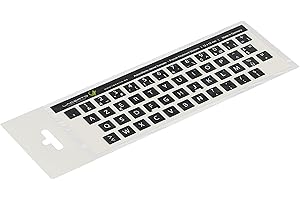 Lacerto® 12x12 mm - Autocollants français AZERTY - pour claviers PC et Ordinateur Portable - avec stratifié Mat résistant aux Rayures | French Keyboard Stickers | Couleur : Noir