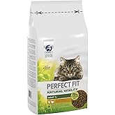 Perfect Fit Natural Vitality Dry Cat Food Adult 1+ - Complete Dry Food for Adult Cats from 1 Year Old, Rich in Chicken and Tu