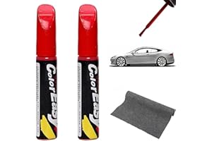 BAVOOTY Pluma De Retoque del Coche,Rotulador Arañazos Coche,Bolígrafo De Reparación Arañazos Coche,Rotulador De Reparación De Arañazos,2 Piezas Bolígrafo Quita Arañazos Coche,para Retoque de Coche(Rojo)