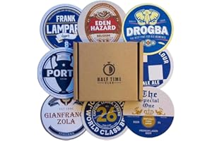 HALF TIME CLUB Chelsea Football Beer Mat Coasters - Perfect for a Gift or Present for Any Chelsea Fan (8-Pack)