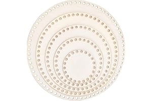 Yayatty 5 Pz Fondo Cestino di Legno, Cerchio Legno Naturale Fondo Cesto Base in Legno per Uncinetto, Uncinetto Cestino Base In Legno per Cesto Fai da Te Tessitura creazione Artigianale
