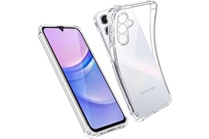 AUKASE Coque pour Samsung Galaxy A15 4G / 5G, Housse Etui en Transparent Silicone TPU Souple [Bumper avec Coins Renforcés], Protection Antichoc Claire Compatible avec (Transparent, A15 (6,5"))