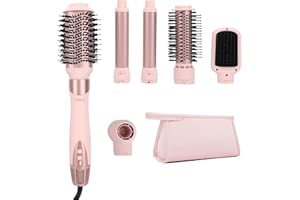 Sonew 6 en 1 FlexStyle Air Styling & Drying System, Puissant Séchoir et Multi-Styler avec Fer à Boucler Automatique (Gauche & Droite), Brosse Ovale, Brosse Lissante