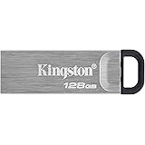 Kingston DataTraveler Kyson Drive Flash USB3.2 128 GB, con Elegante Guscio in Metallo senza Cappuccio Protettivo