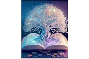 Muzagroo Art Diamond Paintings Kits for Adults Stress-reducing Handicrafts Round Full Drill Diamonds for Beginners Life Tree Diamond Wall Art for Living Room