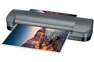 SINCHI A3 Thermal Laminator & Foil Applicator, 4-Roller, 2x75–2x250 Mic, 55s Warm-Up, Max. 1000mm/min, Auto Shutoff, Commercial Grade Machine + 10 Pouches for Office, School, Crafts & DIY