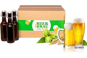 BRAU-PARTNER Braupartner Bierbrauset | BierbrauKiste Flaschen-Version HELLES | zum Bier selber brauen | Mit echten Rohstoffen | Geschenk für Männer + Frauen
