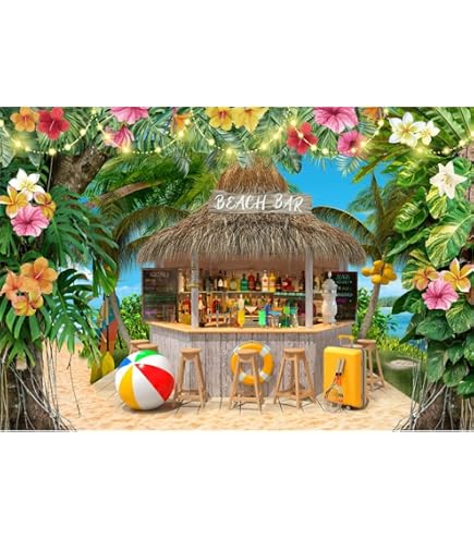 Fotohintergrund Hawaii Strand - 243,8 X 182,9 Cm, Vinyl, Für Sommer-Partys, Foto-Shootings & Deko