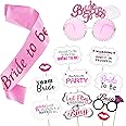 Party Propz Bride to Be Decoration Set - 12Pcs Bride to Be Decoration Set Combo | Bride to Be Props for Bachelorette Party | Bride to Be Sash, Eyeglass | Bridal Shower Decorations Kit | Bride to Be