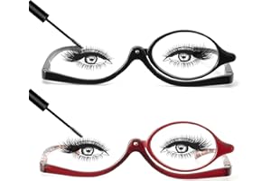 JM Maquillaje Gafas de Lectura Lupa Flip Down Cosméticos Lectores para Mujeres
