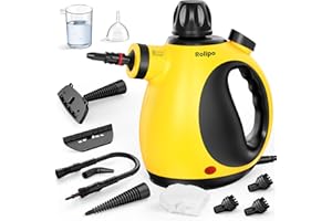Rolipo Pulitore a Vapore Portatile Pressurizzato Con 11 Accessori e Blocco Di Sicurezza, Pistola a Vapore Multifunzione Per Uso Domestico Per La Pulizia Di Cucina, Bagno, Fughe, Finestre, Grasso