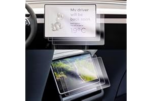 [4 sztuk] GAFAT Tesla Model Y Juniper 2025 2026/ Model 3 2024 2025 15,4" Nawigacja + 8" Folia Ochronna Ekran Dotykowy, Szkło folia wyświetlacz do Model 3 Highland Model Y 2025, 6H Odporny zarysowania