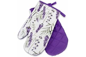 DELINDO LIFESTYLE Rękawice do piekarnika Kitchen, lawendowe, fioletowe, 1 para, kategoria PSA II do 250°C, odporne na wysokie temperatury, sprawdzony i certyfikowany produkt