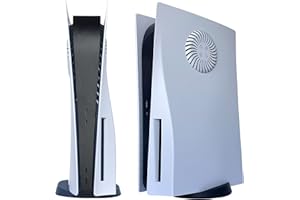 Façades avec orifices de refroidissement pour PS5 Disc Edition DOBEWINGDELOU Plaque frontale Couvercle de console latérale de remplacement Coque anti-poussière Accessoires Blanc