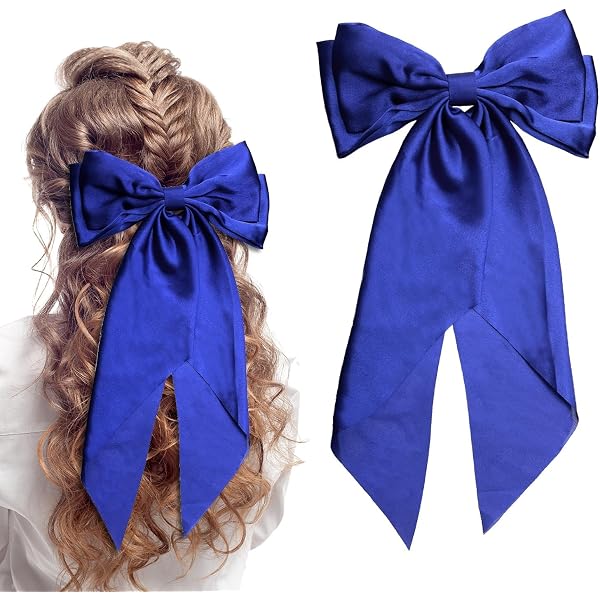 Allereyae Haarspange Mit Großer Seidenschleife – Vintage-Stil, Grün, Metalllegierung | Für Hochzeit, Party & Täglichen Styling