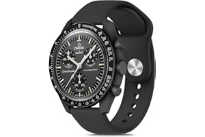 Meliya Uhrenarmbänder für Moonswatch, weiches Silikon, kompatibel mit Omega X Swatch Moonswatch Speedmaster, Rolex, Seiko, 20 mm Uhr, Swatch Omega Moonswatch Speedmaster, Ersatzband für Damen und