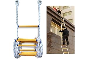 SHENGYI ÉChelles De Secours Incendie Capacité De Poids 420 Kg, Échelle De Corde De Sauvetage pour Les Enfants Adultespour Escalade À La Maison, Réutilisable (Size : 5m)