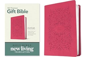 Holy Bible: Bible Nlt Red Letter, Leatherlike, Very Berry Pink Vines