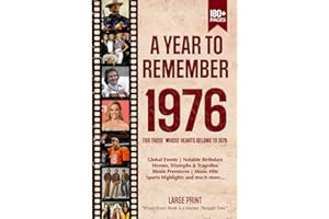 A Year To Remember 1976 History Book: A Nostalgic Tribute for the Radio Babies with Heartfelt Memories of 1976 – An Ideal Gift for Birthdays, Anniversaries, and Special Occasions