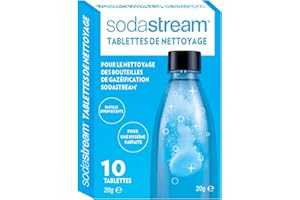 SodaStream Pack de 10 Tablettes de Nettoyage pour Bouteilles de Gazéification