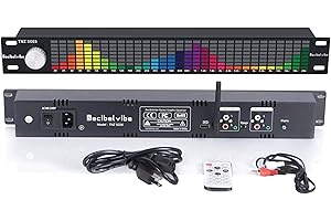 Decibelvibe TNZ SGE6 - Audio Graphic Equalizer with Rear RCA + 3.5 Auxiliary Input and Output, Built-In Microphone and USB, Preamp for Home, Pro, Car Audio, Hifi Audio Setup