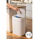 Porsima Me03 Hareket Sens&ouml;rl&uuml; Sessiz Kapatma &Ccedil;&ouml;p Kutusu Banyo Mutfak &Ccedil;&ouml;p Kovası Kapaklı Banyo &Ccedil;&ouml;p Kovası 22Lt