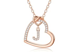 TINGN Letter Chain Women Girls - 14 Carat Gold-Plated Chain Girls CZ Heart Pendant Chain Women's Girls Necklace with Letters Heart Chain Women Teenager Girls Gifts for Women Girls Jewellery