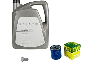 EISENFELS Inspektionspaket Wartungspaket Filterset mit 5 L 0W-30 Motoröl LongLife 3 FE, Ölfilter Ölablassschraube