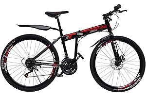 Kaichenyt Mountainbike, 26 Zoll Klappbar Fahrrad Federgabel 21 Gang Schaltung für Erwachsene Männer und Frauen Klappbares Bicycle für Berg und Stadt Andere Fahrten
