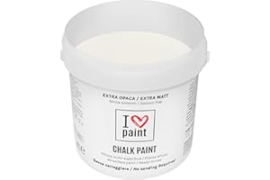I LOVE PAINT I Love Chalk Paint® Couleur Blanc Antique 4 litres - Sans poncer, couleurs meubles, murs et objets - Sans solvants ni formaldéhyde - Sans odeur, à base d'eau