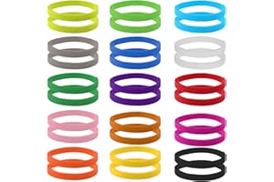 AUGSHY 30 Stück Welpen ID Halsbänder Welpenhalsbänder Neugeborene Haustierhalsbänder Doppelseitige Einstellbare Weiche Welpen Kitten Halsbänder für Neugeborene Hundekatze 15 Farben (Groß)