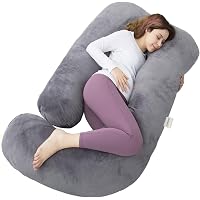 OYO BABY Pregnancy Pillows for Sleeping J-Shape Full Body Pillow and Maternity Support - for Back, HIPS, Legs, Belly for Preg