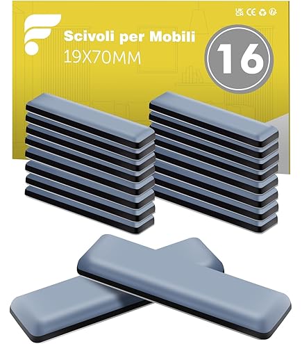 Scivoli In Feltro Per Mobili X-PROTECTOR - 8 Pezzi Ø 9 Cm, Per Superfici Dure, Riutilizzabili - Foto 7