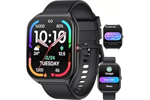FEMPOIN AI Smart Watch, SmartWatch with ChatGPT AI Voice Assistant, 1000mAh Fitness Tracker 80-Day Standby Time, 1.96" HD Touch Screen Fitness Watch with IP68 Waterproof/Heart Rate/Sleep Monitor for Men Women