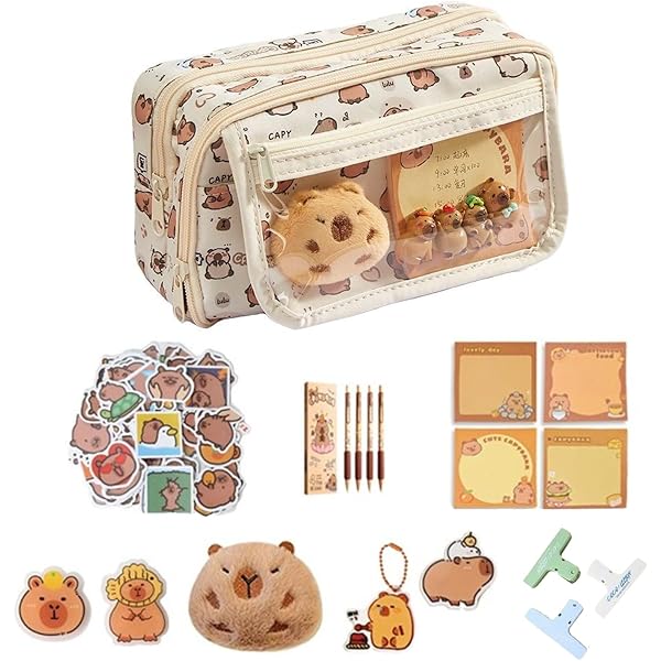 Set di cancelleria con il capibara, set regalo multifunzionale di