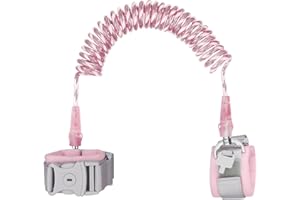 Pinenuts Anti Lost Wrist Link Belt, 2.5M Toddler Safety Harness Walking Leash, Kids Wrist Strap Children Wrist Reins with Security Lock, Elastic Walking Hand Belt for Boys Girls