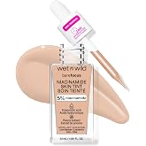 Wet n Wild Bare Focus Niacinamide Skin Tint, Base de Maquillaje de Cobertura Modulable, F&oacute;rmula Ligera Enriquecida con &Aacute;cido