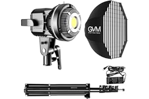 GVM GREAT VIDEO MAKER GVM Lampa wideo LED z softboxem, 80 W, Bowens 5600 K światło dzienne LED, światło studyjne, oświetlenie wideo LED, do wideokonferencji, do studia YouTube, na streamy, do fotografii