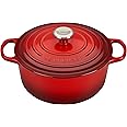 Le Creuset Cocotte rotonda Evolution in ghisa vetrificata con Coperchio, diameter 26 cm, Ciliegia, 21177260602430