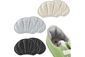 RICHDMI 6 Piezas(3 Pares) Taloneras Para Zapatos, Taloneras, Protector Talon Zapatos, Almohadillas Taloneras Antirozaduras Zapatos, Plantillas Autoadhesivas de Zapato, Para Zapatos Demasiado Grandes y Sueltos